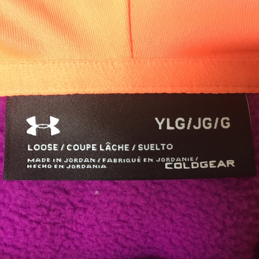 Girls Under Amour Hoodie Size YLG - Picture 4 of 4